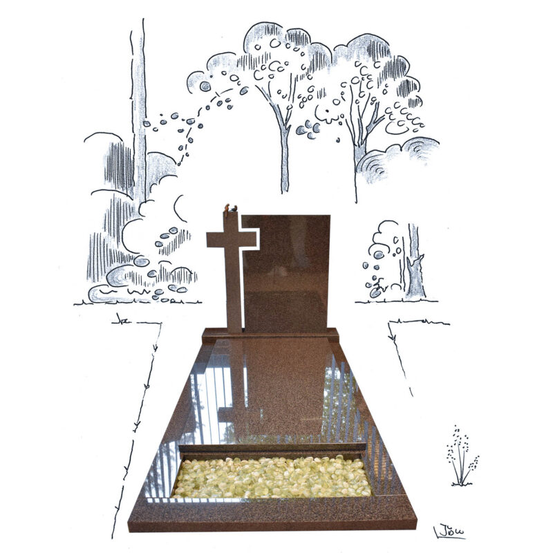 Royal impala compleet monument met kruis